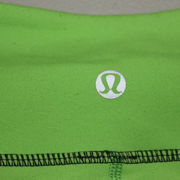 Green & Black Lululemon Leggings Size 8 - Picture 9 of 9